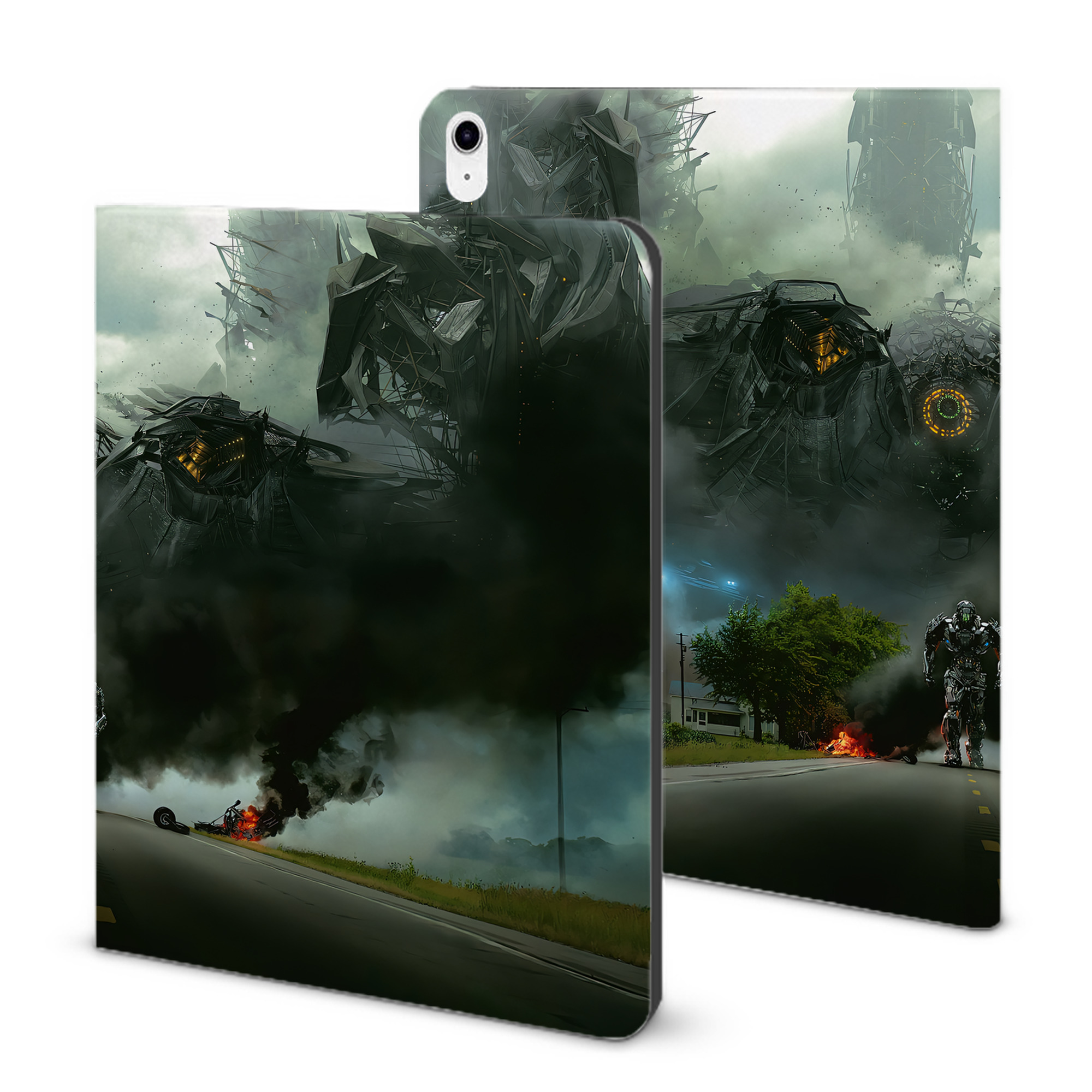 （画像用） Transformers トランスフォーマー IPad ケース ブック型 PUレザー TPU 耐衝撃 軽量 薄型 ペン収納なし 全面保護 IPad 各モデル対応
